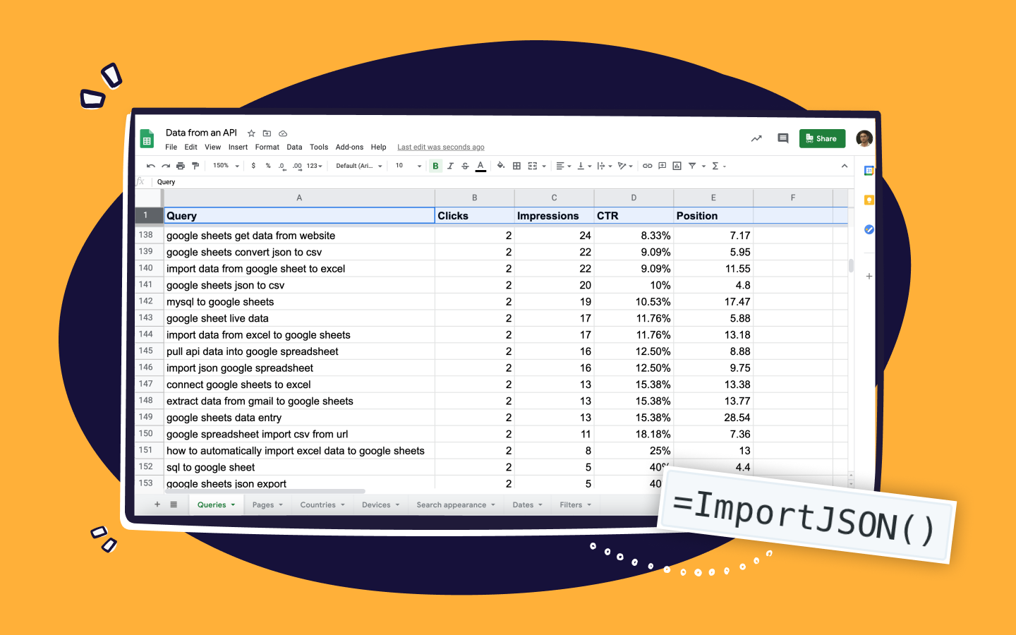 How to import JSON data to a Google Sheet